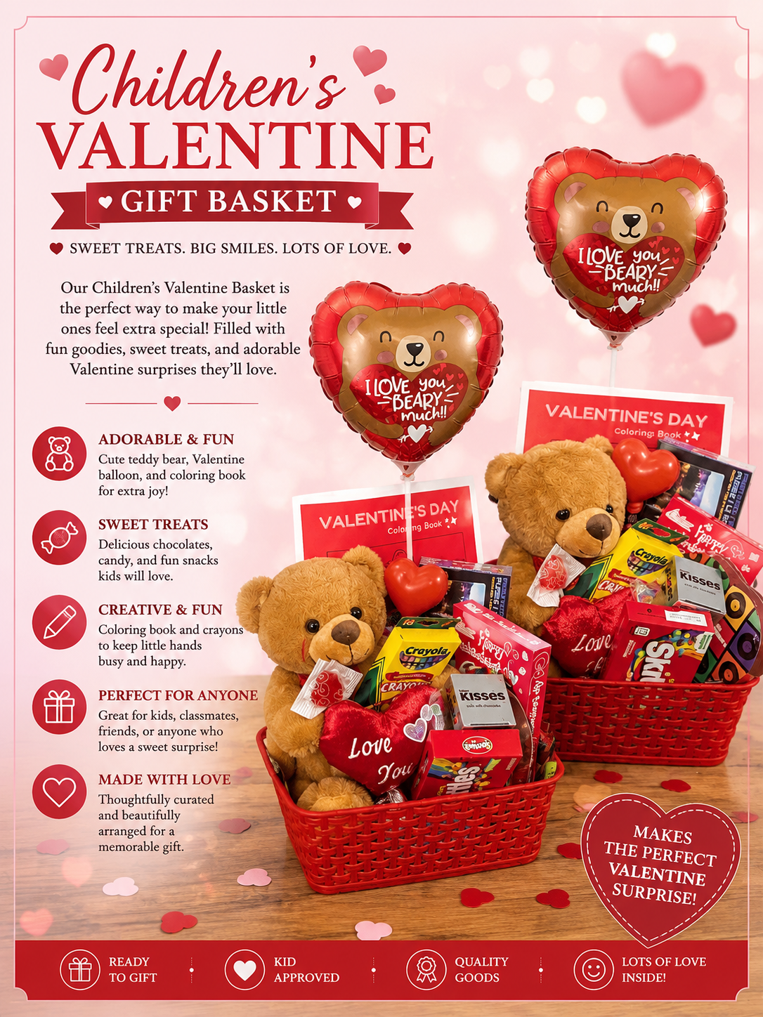Children's Valentine Gift Basket