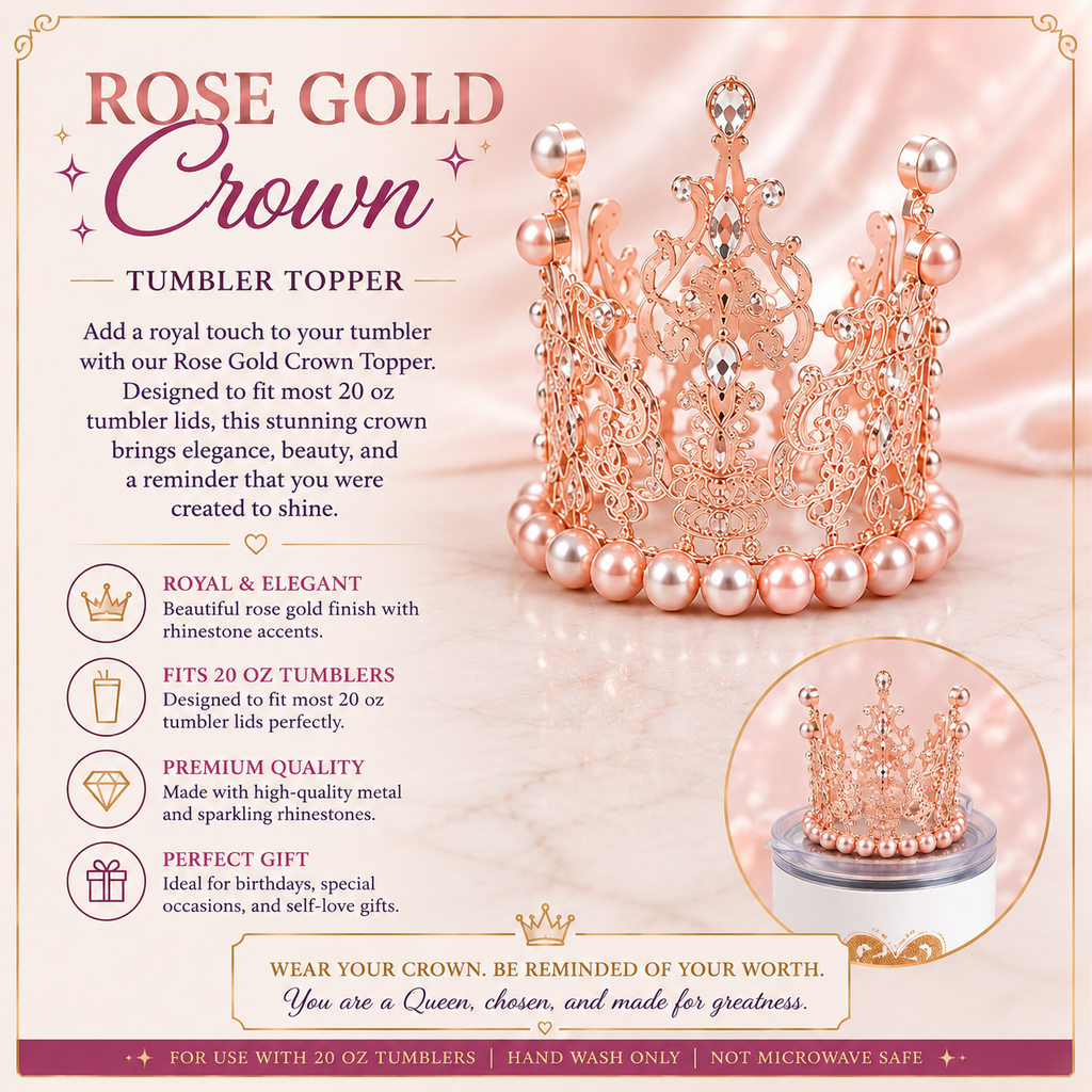 Rose Gold Crown Topper